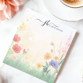 Chic Wildblume Meadow Watercolor Personalisiert Notizblock