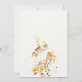 Chic Wildblume Pilz Herbst Botanische Hochzeit Dankeskarte (Rückseite)