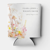 Chic Wildblume Pilz Herbst Botanische Hochzeit Dosenkühler (Vorderseite)