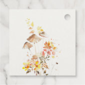 Chic Wildblume Pilz Herbst Botanische Hochzeit Geschenkanhänger (Rückseite)