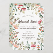 Chic Wildblume Probe Dinner I Einladung (Vorne/Hinten)