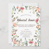 Chic Wildblume Probe Dinner I Einladung (Vorderseite)