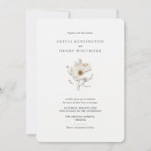 Chic Wildblume Rounded Corner Style Wedding Einladung (Vorderseite)