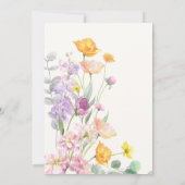 Chic Wildblume Script-Brautparty Einladung (Rückseite)