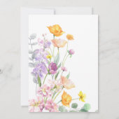 Chic Wildblume Script-Brautparty Einladung (Rückseite)