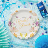 Chic Wildblume Script-Brautparty Pappteller (Party)