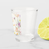 Chic Wildblume Script-Brautparty Schnapsglas (Rechts)