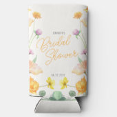 Chic Wildblume Script-Brautparty Selters Dosenkühler (Rückseite)