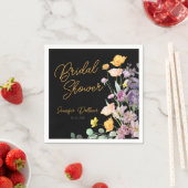 Chic Wildblume Script-Brautparty Serviette (Beispiel)