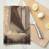 Chic-Wildblume-Texas-Stern-Westernlandcowgirl Handtuch (Viertel Falte)