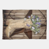 Chic-Wildblume-Texas-Stern-Westernlandcowgirl Handtuch (Horizontal)