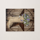 Chic-Wildblume-Texas-Stern-Westernlandcowgirl Puzzle (Horizontal)