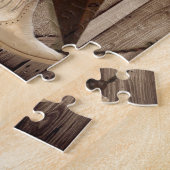 Chic-Wildblume-Texas-Stern-Westernlandcowgirl Puzzle (Seite)