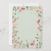 Chic Wildblume Wedding Einladung (Rückseite)