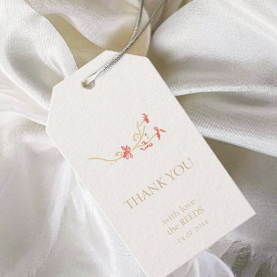 Chic Wildblume Wedding Vielen Dank Geschenkanhänger