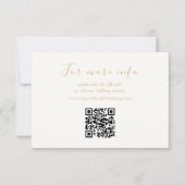 Chic Wildblume Wedding Website QR Code Info Card (Vorderseite)