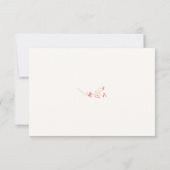 Chic Wildblume Wedding Website QR Code Info Card (Rückseite)