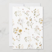 Chic Wildblume wo sie Brautparty Game waren Einladung (Rückseite)