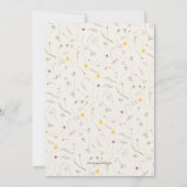 Chic Wildblume Wreath Ivory Brautparty Einladung (Rückseite)