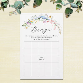 Chic Wildblumen Brautparty Bingo Game