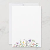 Chic Wildblumen Brautparty Einladung (Rückseite)