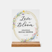 Chic Wildblumen Brautparty Willkommen Acrylschild (Vorderseite)