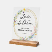 Chic Wildblumen Brautparty Willkommen Acrylschild (Winkel)