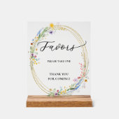 Chic Wildblumen Bridal Brunch-Favoriten Acrylschild (Vorderseite)