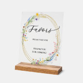 Chic Wildblumen Bridal Brunch-Favoriten Acrylschild (Winkel)