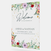 Chic Wildblumen herzlich willkommen bei der Hochze Acrylschild (Winkel)