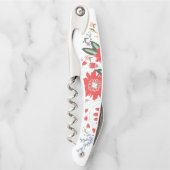 Chic-wilde Blumen-Volkskunst Kellnermesser (Vorderseite)