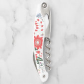 Chic-wilde Blumen-Volkskunst Kellnermesser (Rückseite)