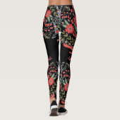 Chic-wilde Blumen-Volkskunst Leggings (Rückseite)