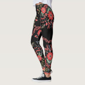 Chic-wilde Blumen-Volkskunst Leggings (Links)