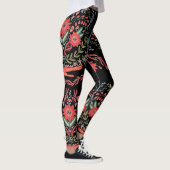 Chic-wilde Blumen-Volkskunst Leggings (Rechts)