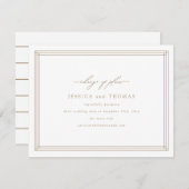 Chic Window Wedding Postponement Ändern Sie das Da Ankündigung (Vorne/Hinten)