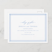 Chic Window Wedding Postponement Ändern Sie das Da Ankündigungspostkarte (Vorne/Hinten)