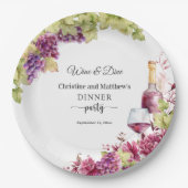 Chic Wine and Dine Abendgesellschaft Pappteller (Vorderseite)