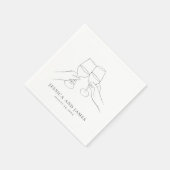 Chic Wine Engagment + Hochzeit Serviette (Ecke)