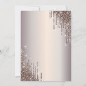 Chic Wine Glass Glitzer sinkt Pensionierung Einladung (Rückseite)