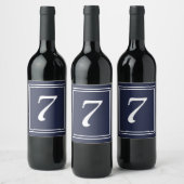 Chic Wine Label Tischnummer Weinetikett (Flaschen)