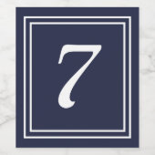 Chic Wine Label Tischnummer Weinetikett (Einzelnes Label)