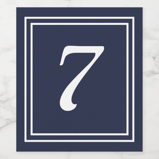 Chic Wine Label Tischnummer Weinetikett (Einzelnes Label)