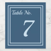 Chic Wine Label Tischnummer Weinetikett (Einzelnes Label)