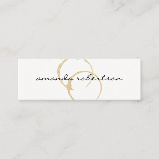 Chic Wine Stain Mini Visitenkarte (Vorderseite)