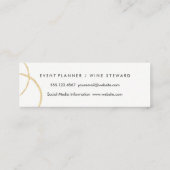 Chic Wine Stain Mini Visitenkarte (Rückseite)