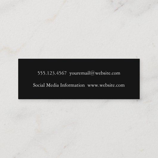 Chic Wine Stain Mini Visitenkarte (Rückseite)