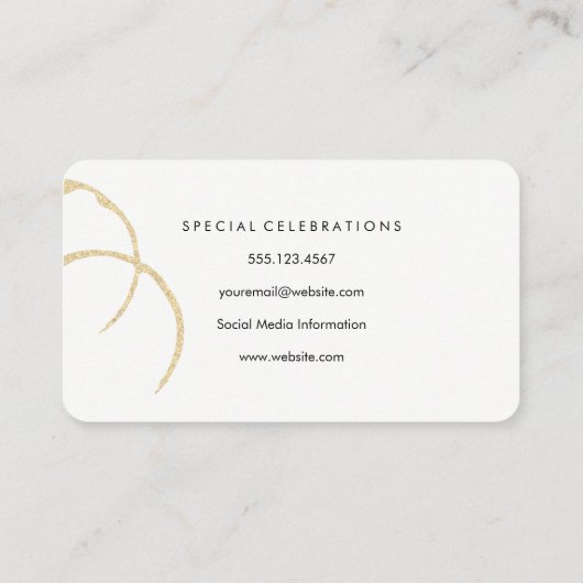 Chic Wine Stain Pattern Visitenkarte (Rückseite)