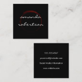 Chic Wine Stain Quadratische Visitenkarte (Vorne/Hinten)