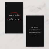 Chic Wine Stain Visitenkarte (Vorne/Hinten)